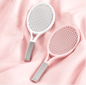Hair Comb Tennis Racket Fluffy Combs High Skull Top Hair Artifact Airbag Cushion Massage Comb Barber Tools Hair Detangler Hairbrush For Thick Hair Sel (Color: PINK)